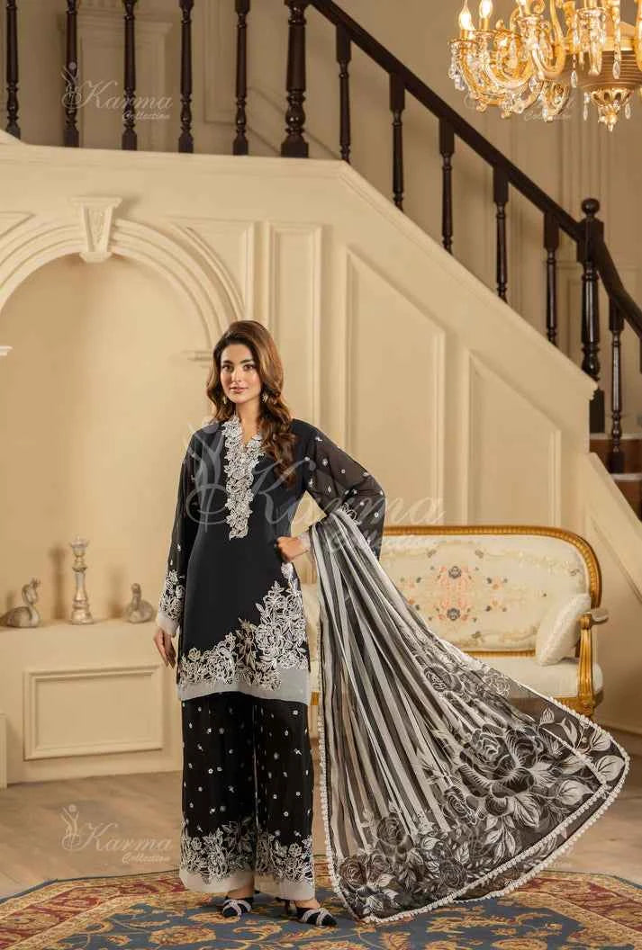 KC 469 BLK FARSHI SHALWAR | ROOHI