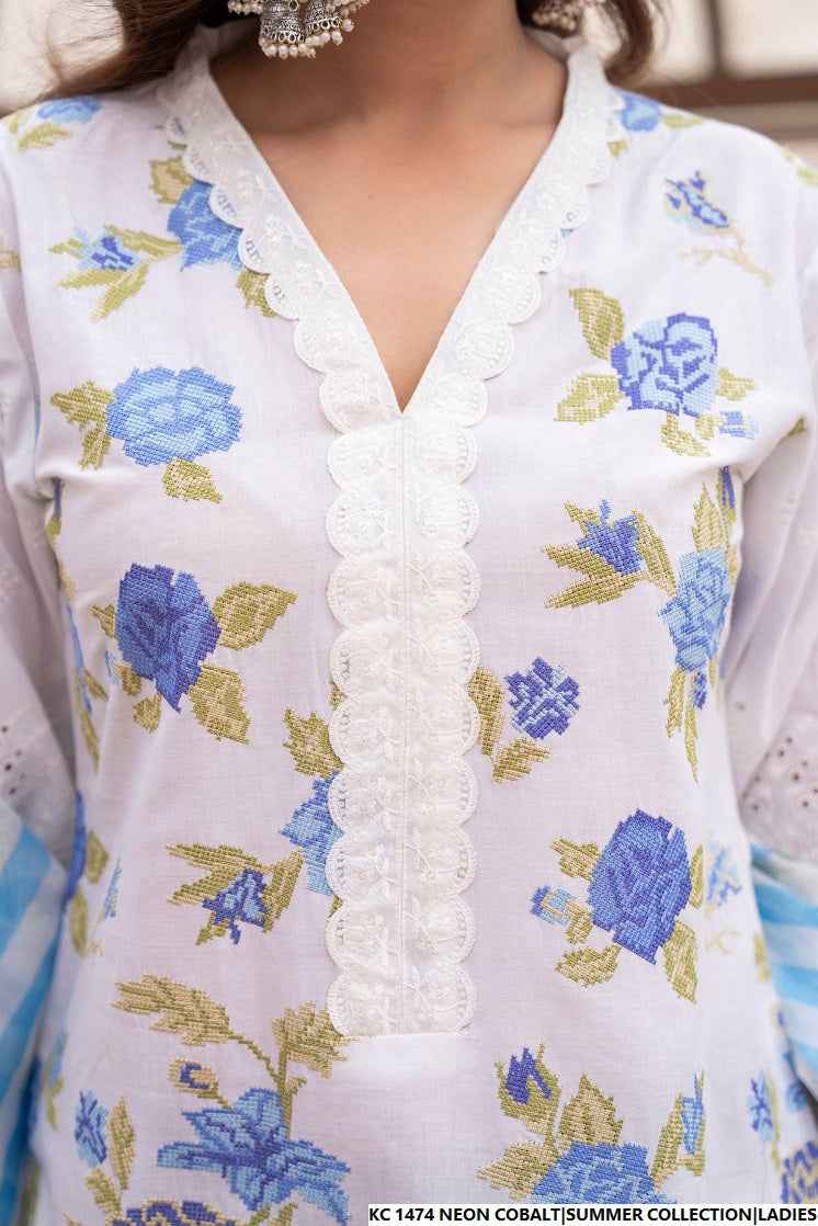 KC1474 NEON COBALT FARHII SHALWAR