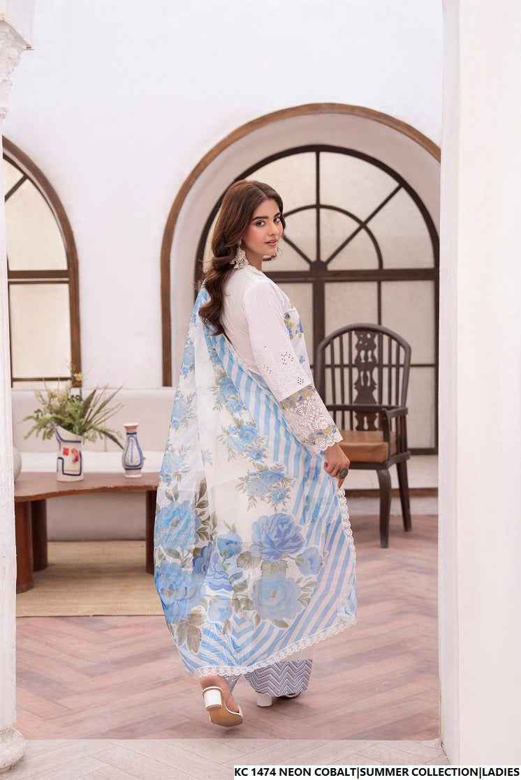 KC1474 NEON COBALT FARHII SHALWAR