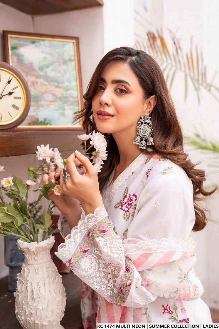 KC 1474 MULTI NEON FARSHI SHALWAR