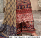 M23 4 PRINT Pakistani women's lawn straight shirt plazo back view