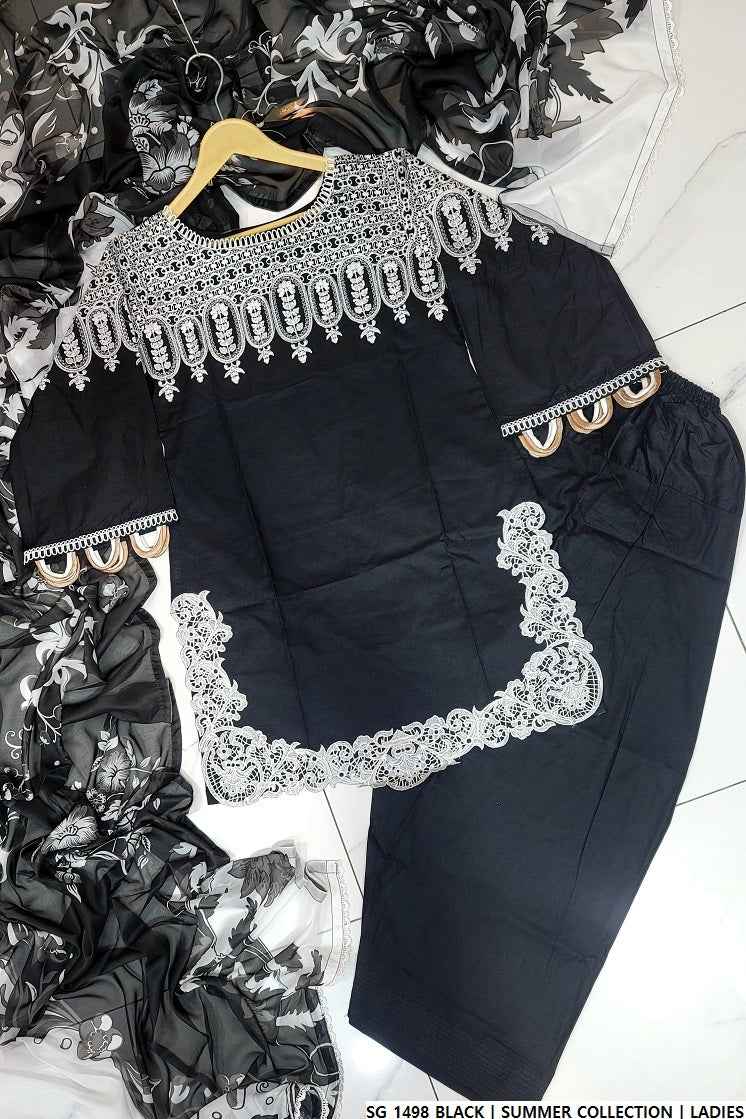 SG 1498 BLACK | FARSHI SHALWAR