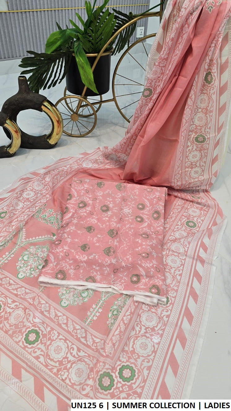 Lawn 2-piece summer collection - Pakistani women's casual breathable lawn suit front view