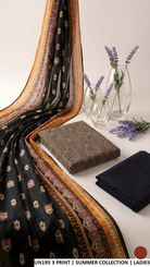 Lawn 3-piece summer collection - Pakistani women's breathable casual printed outfit front view