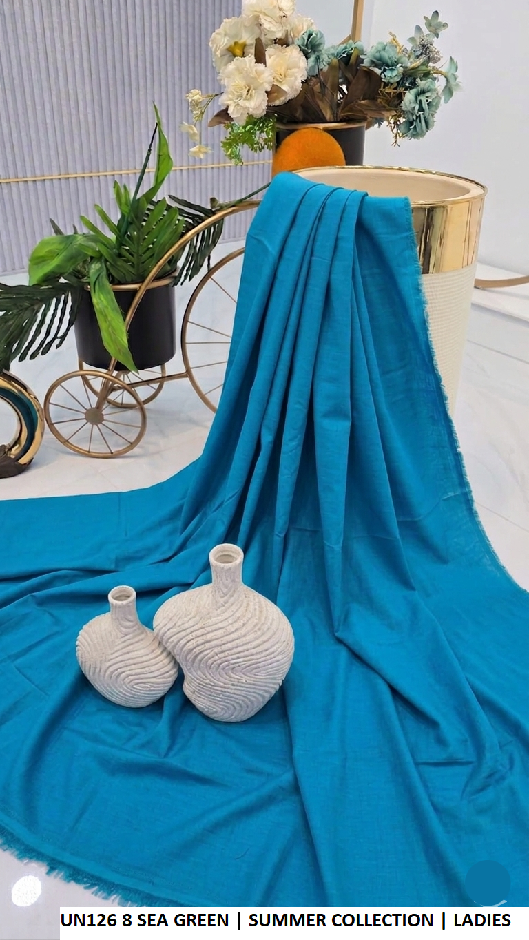 Cotton 2-piece summer collection sea green - Pakistani women's casual lightweight cotton suit front view