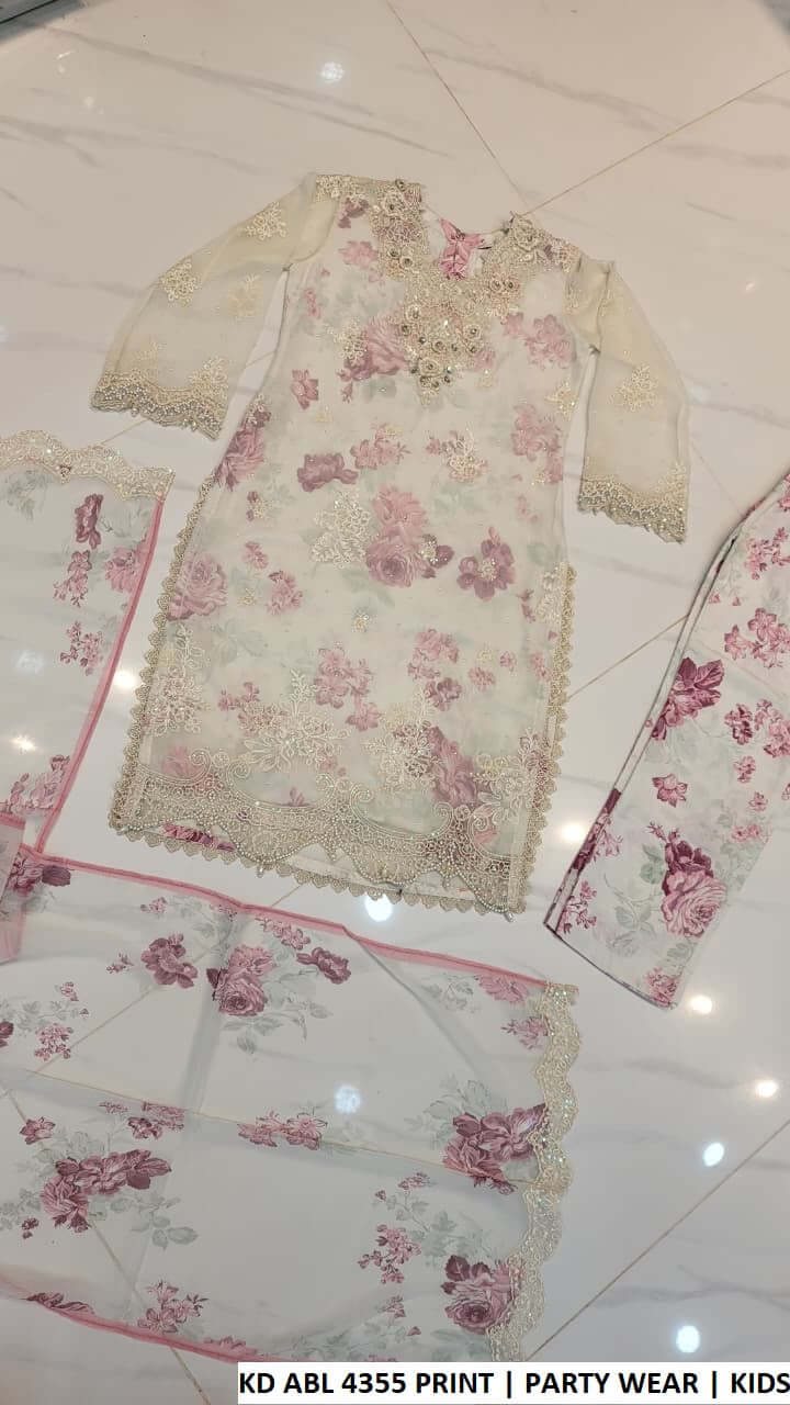 KD ABL 4355 PRINT - Elegant luxury party wear dress for women from Amir Boutique Pakistan.