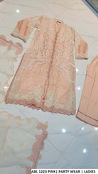 ABL 1223 TEA PINK luxury party wear dress for women by Amir Boutique Pakistan.